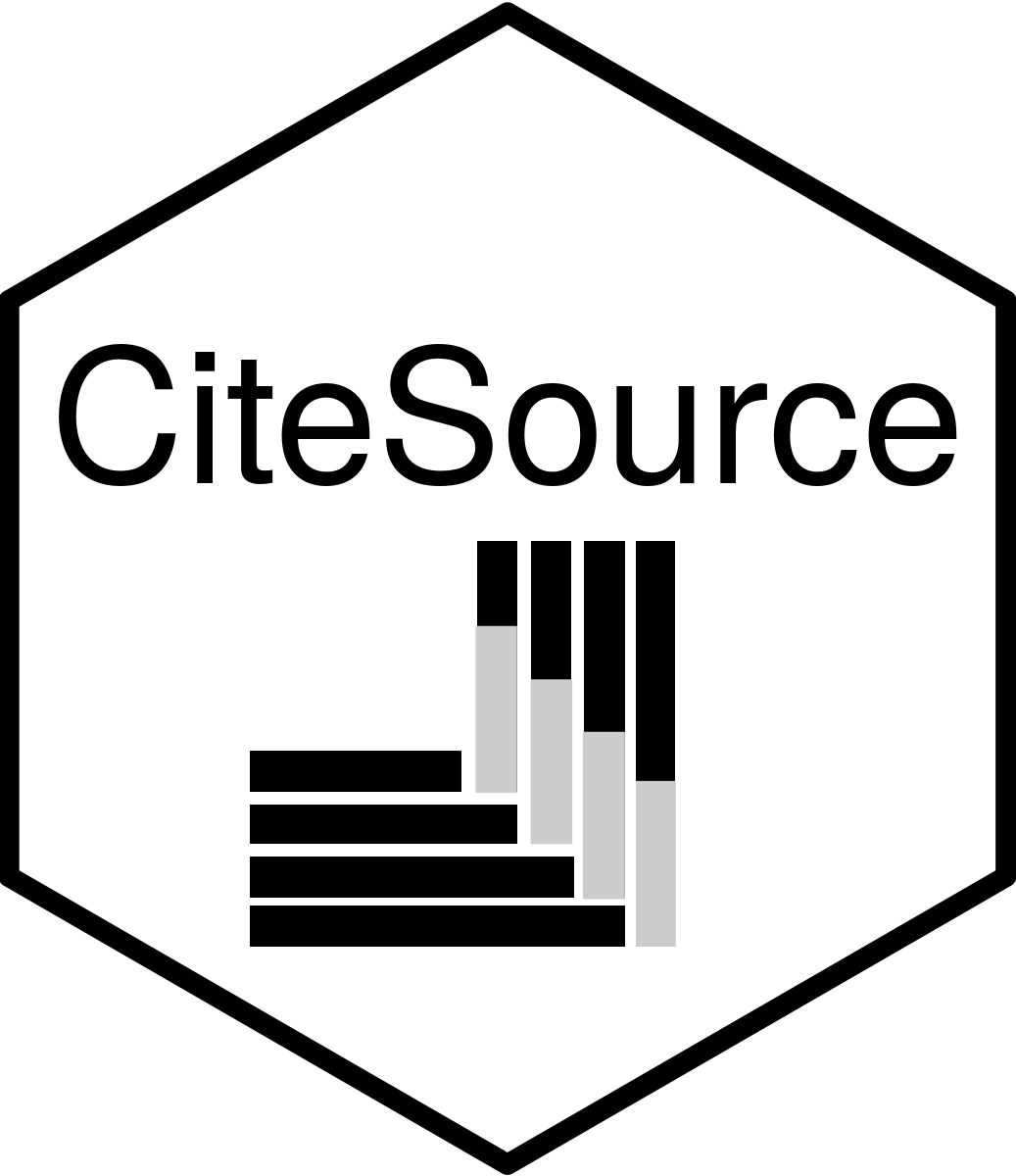 CiteSource Logo a hexagon with CiteSource